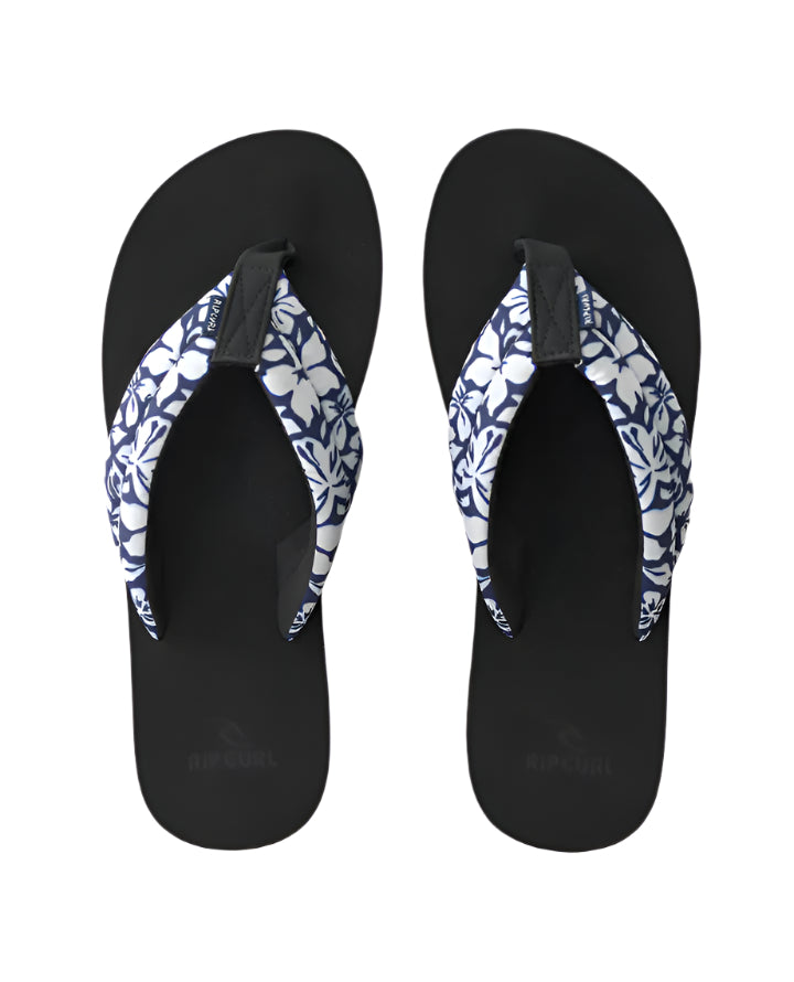 Rip Curl Freedom Plush Bloom Open Toe Flip Flop Black