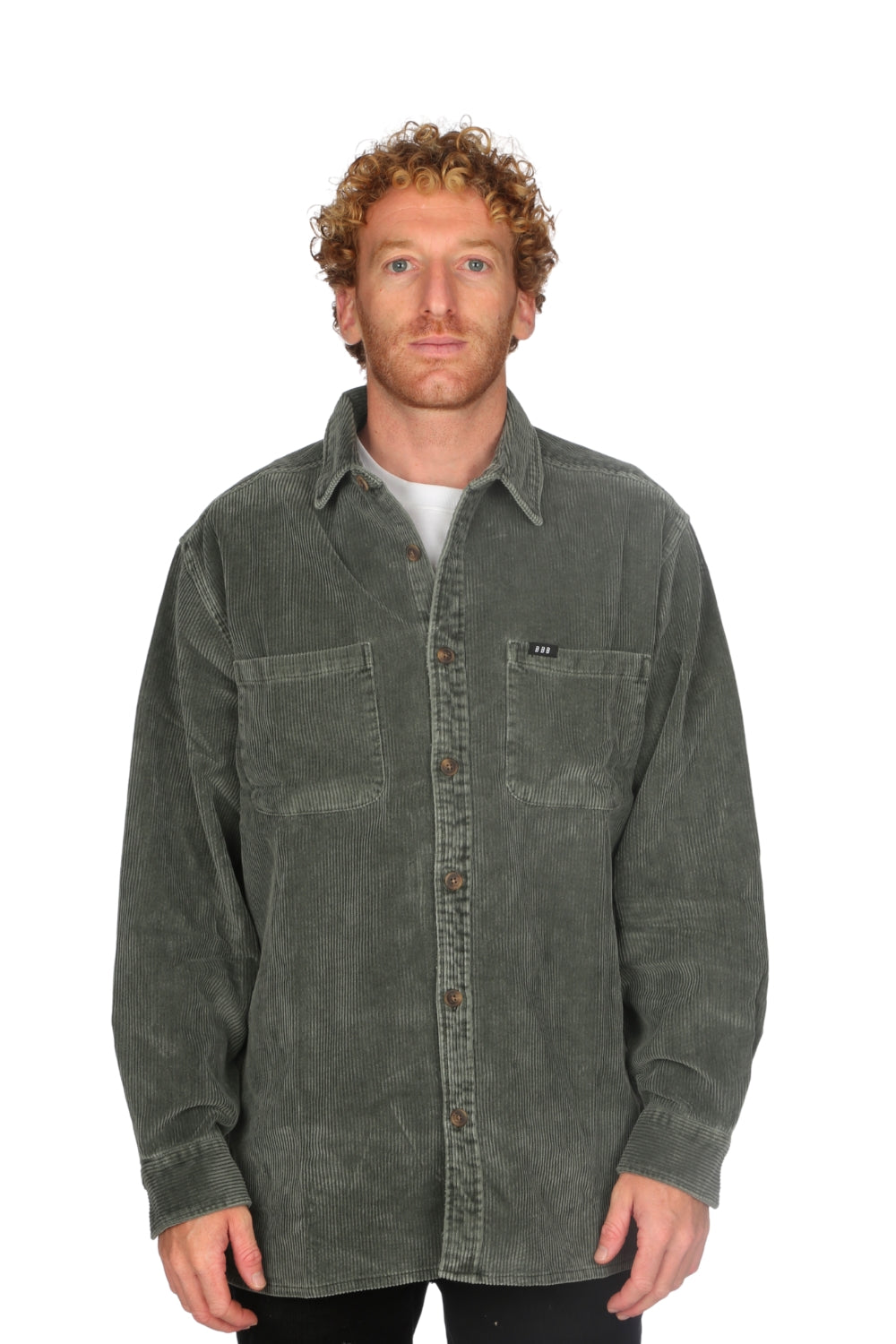 BamBooBay Chill Cord Long Sleeve Shirt Olive
