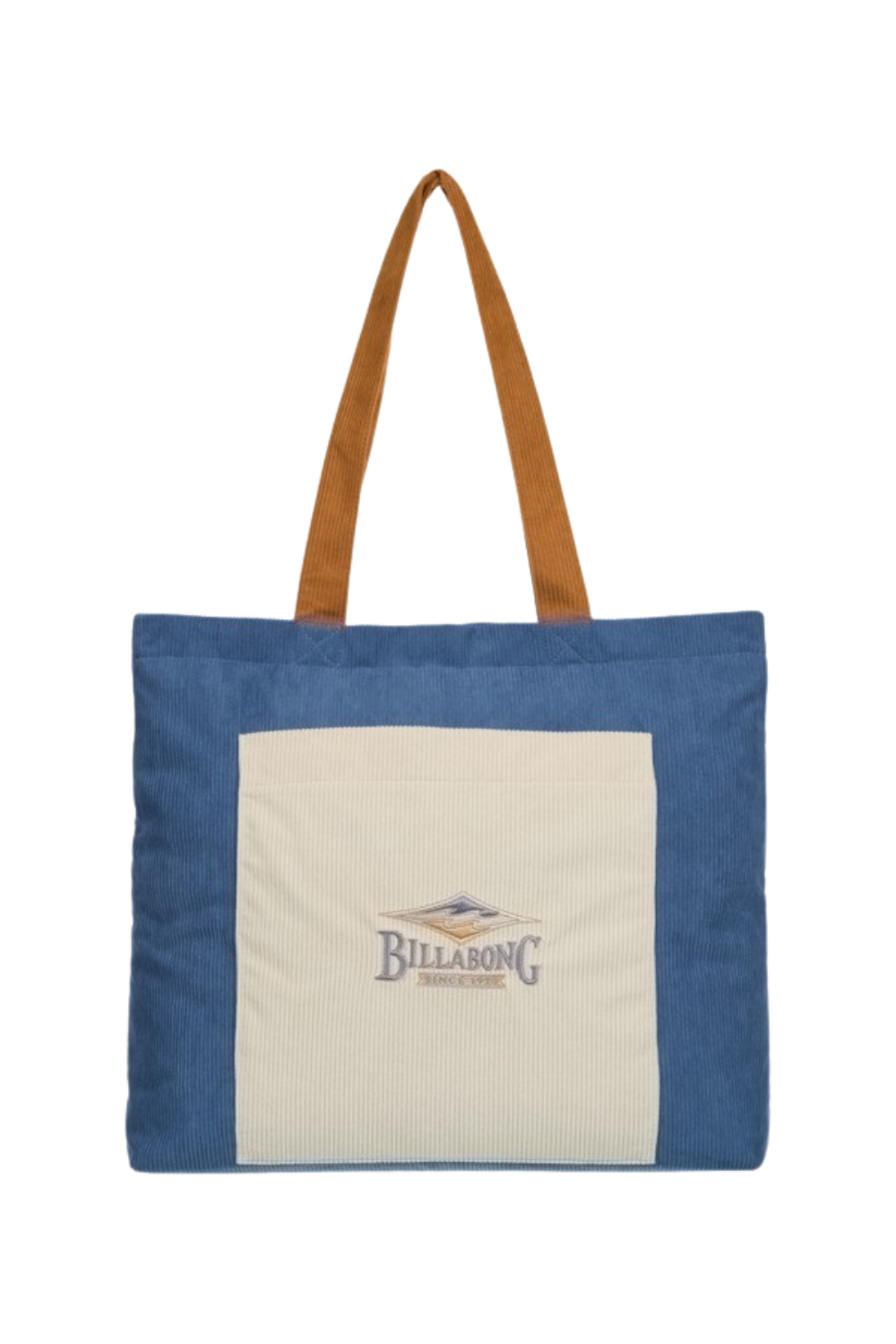 Tote bag in blue and cream