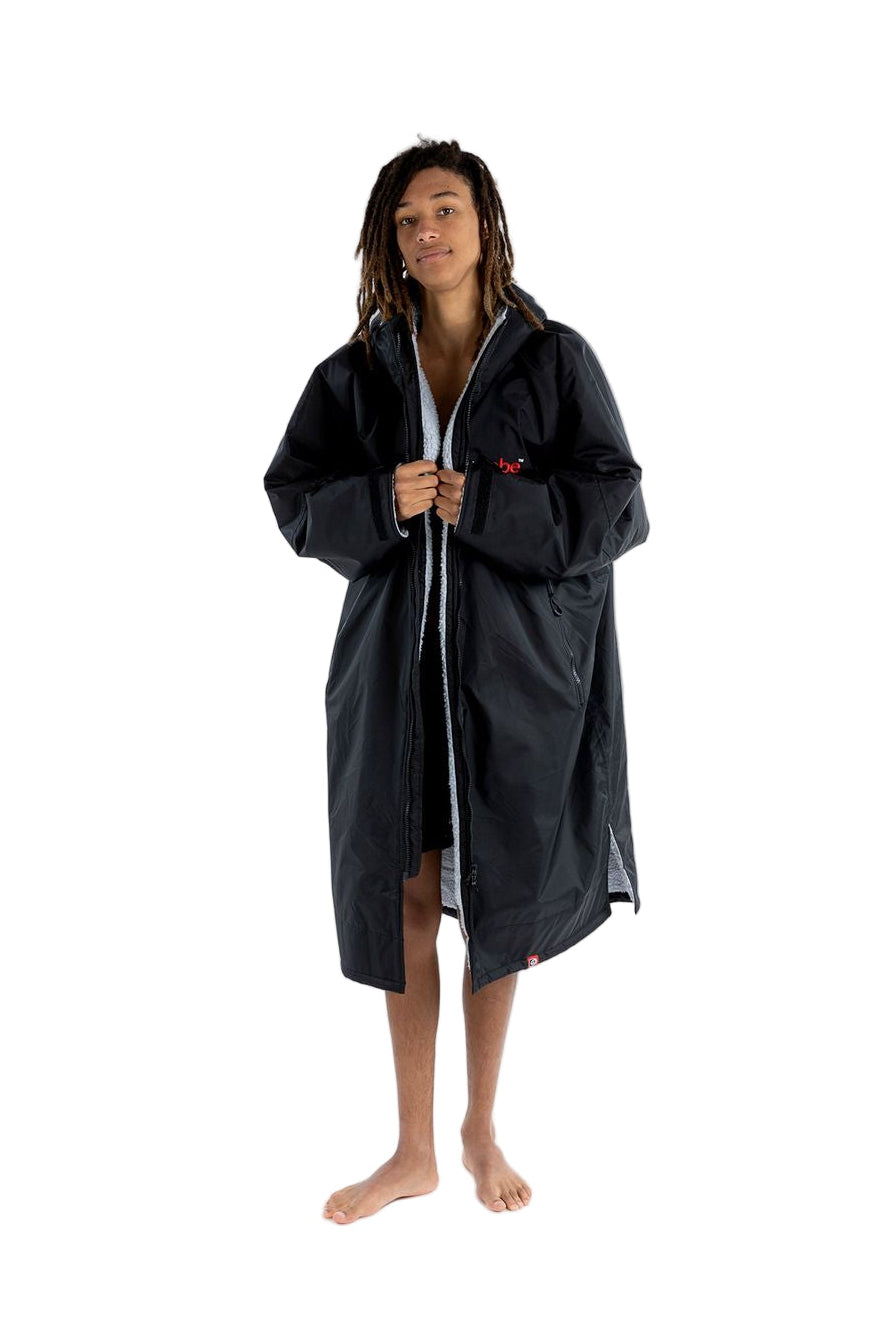 Dryrobe Adults Advance Long Sleeve Changing Robe Black/Grey