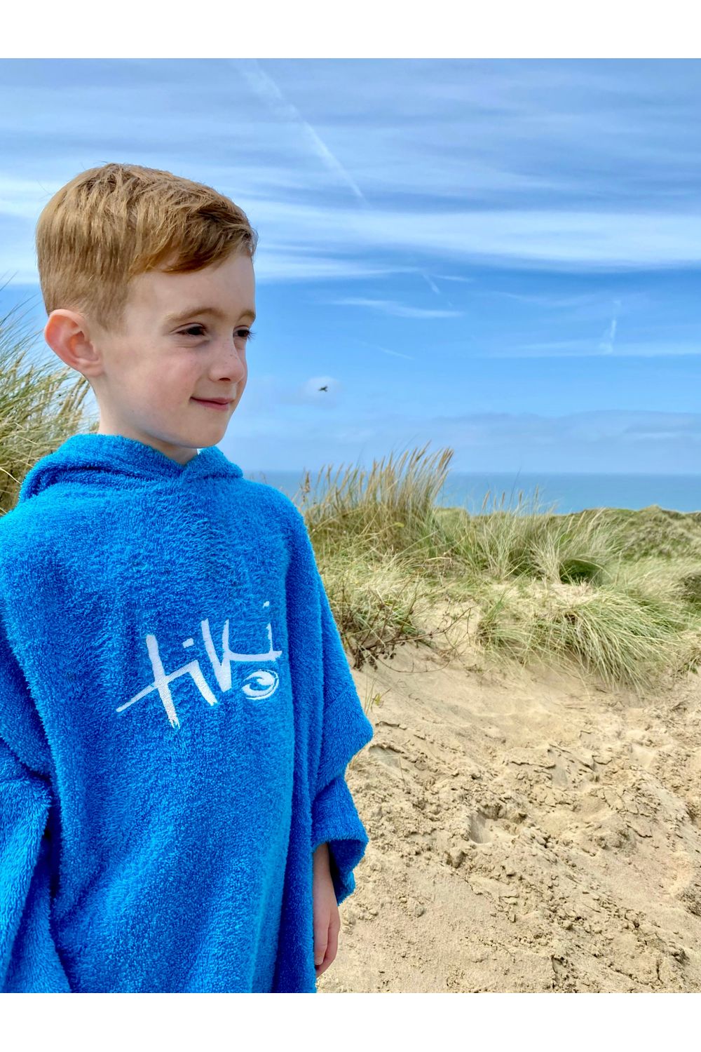 Tiki Junior Hooded Change Robe Blue
