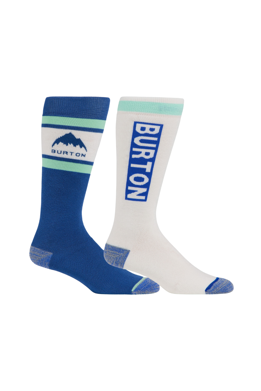 Burton Womens Weekend Midweight Snow Socks 2-Pack Jake Blue/Light Teal
