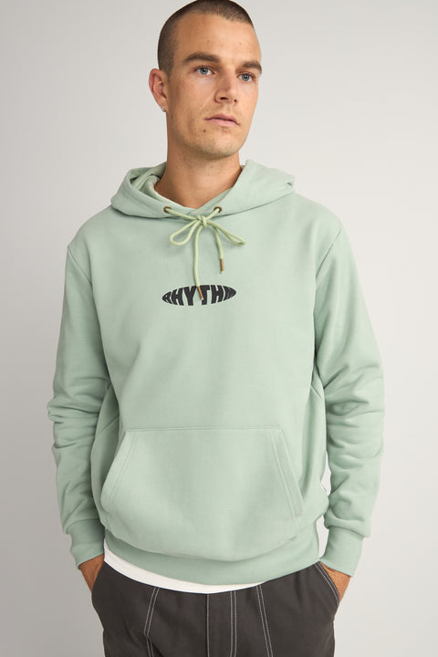 Rhythm Contrast Stitch Hood Mint