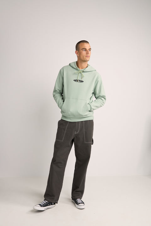 Rhythm Contrast Stitch Hood Mint