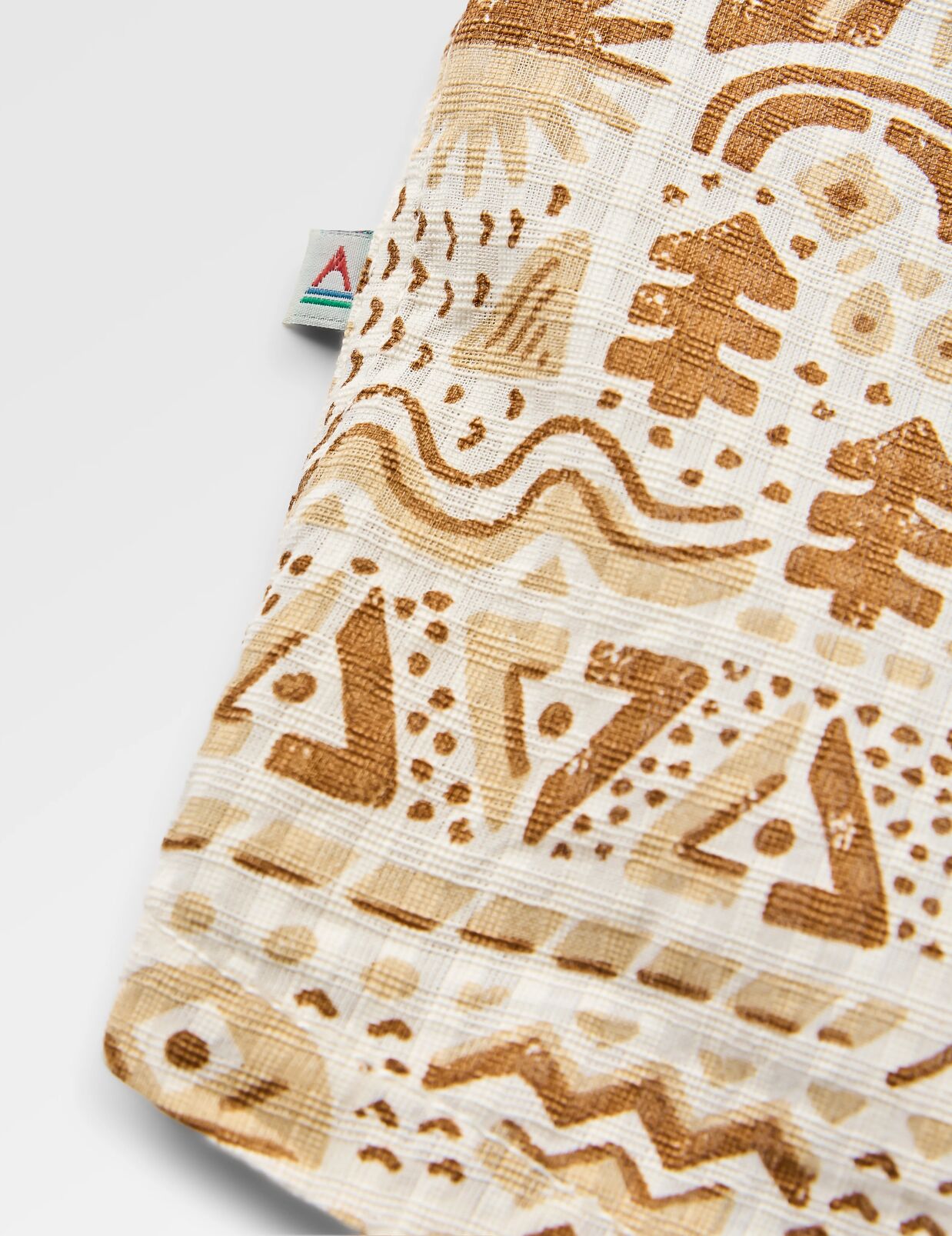 Passenger Chill Textured Organic Cotton Short Sleeve Shirt Elemental Geo Birch