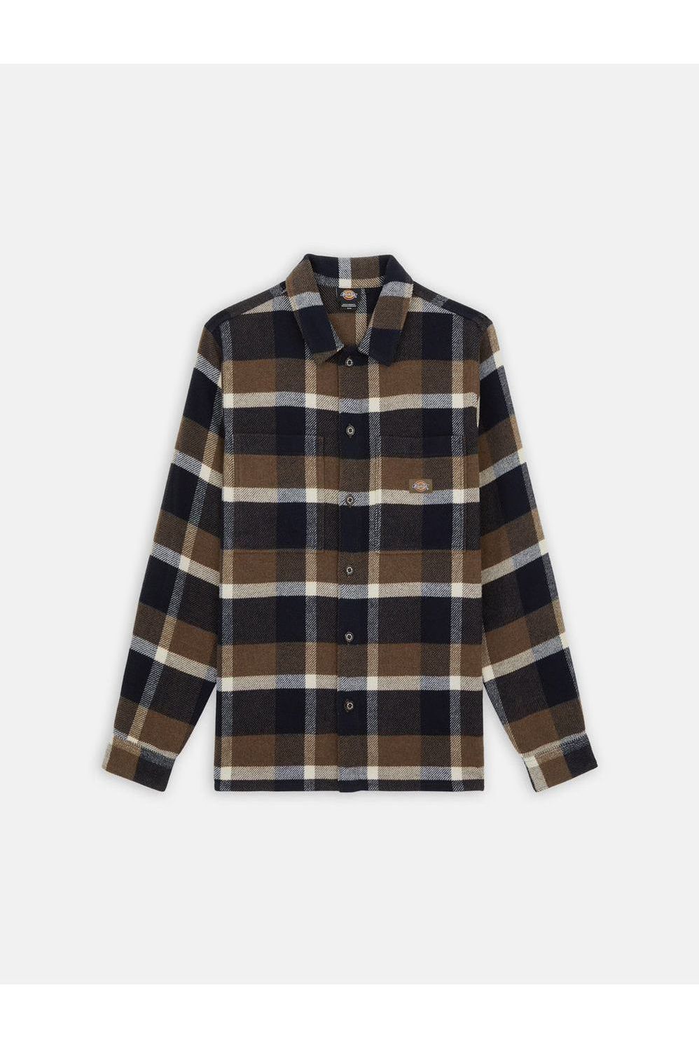Dickies Plaid Coaling Long Sleeve Shirt Mushroom