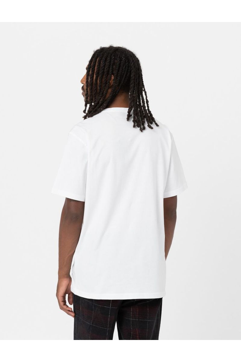 Dickies Aitken Chest Short Sleeve T-Shirt White Fired Brick