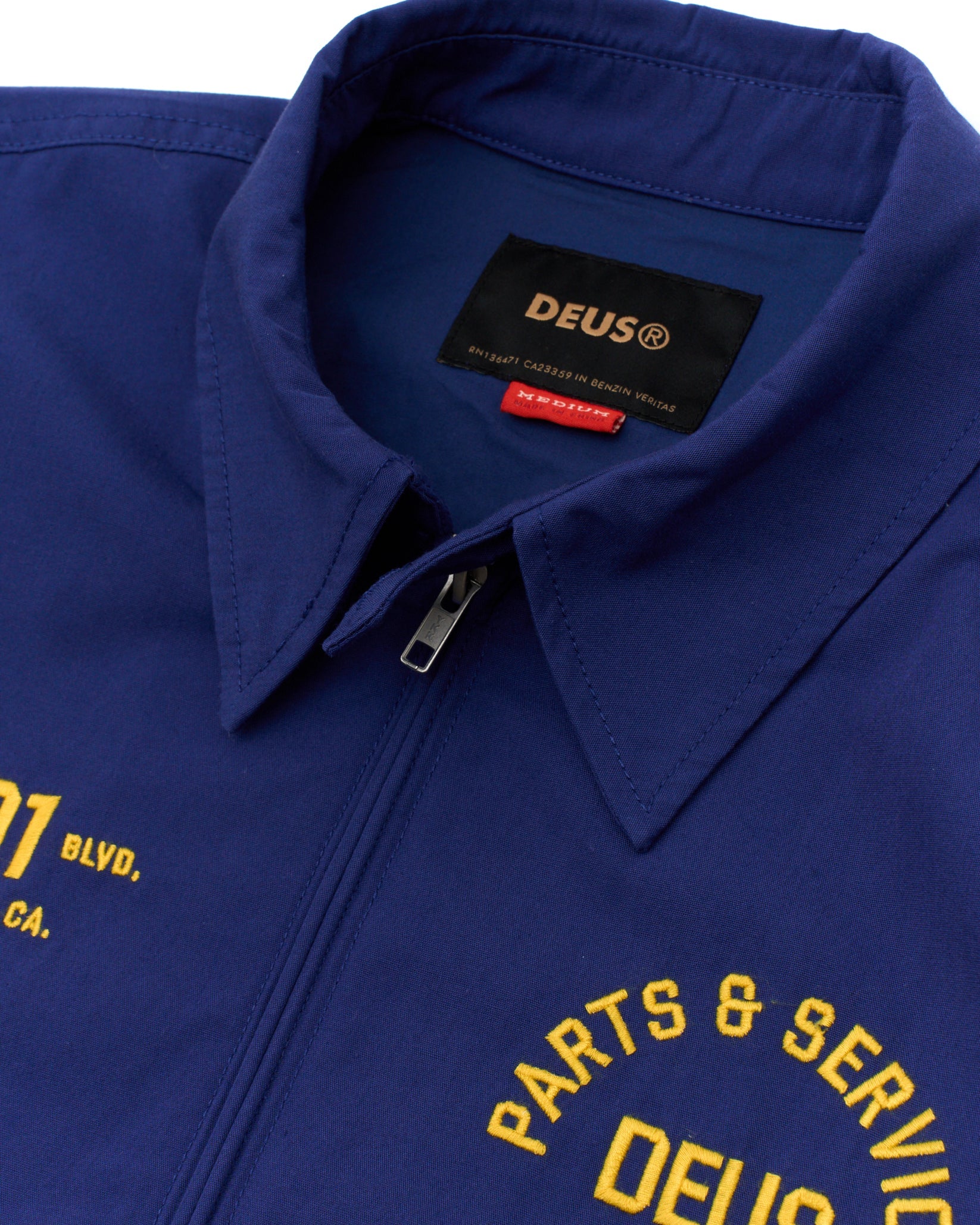 Deus Teller Drizzler Jacket Mechanic Blue