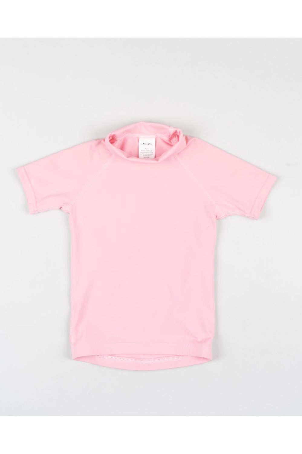 Kids S/S F/L Rash Vest - No Logo - Pink