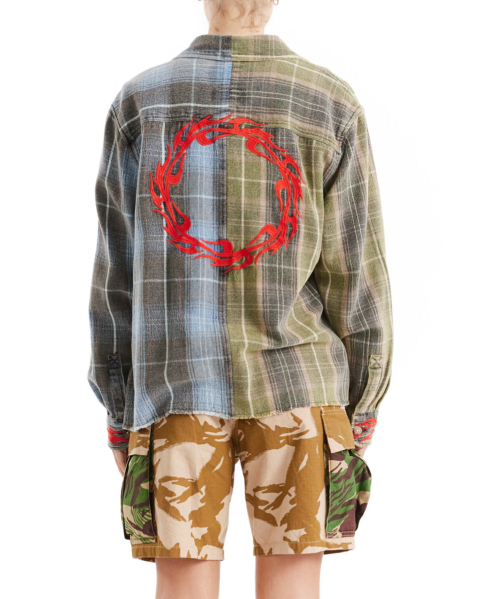 Deus Genesis Embro Flannel Shirt Blue Check