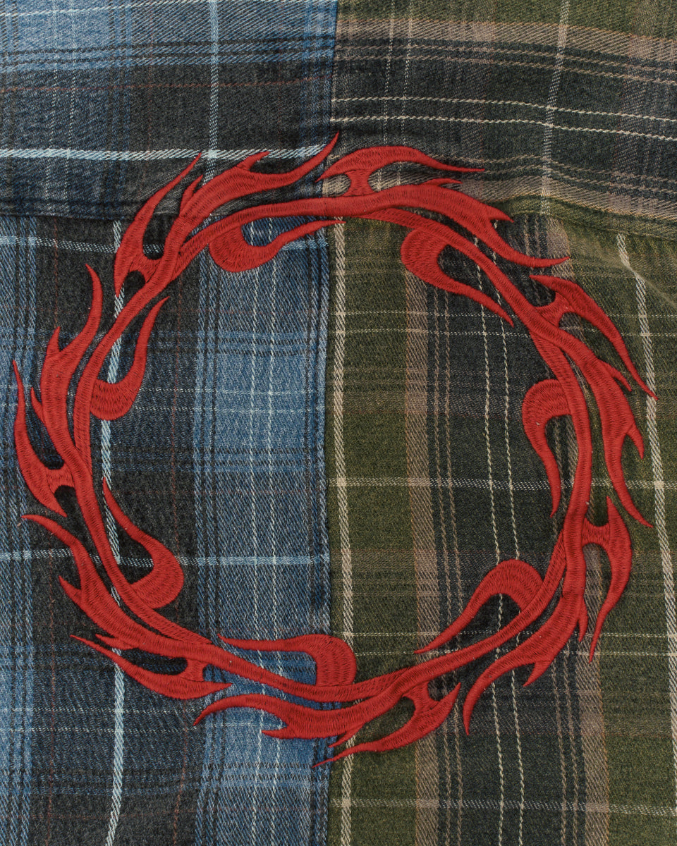 Deus Genesis Embro Flannel Shirt Blue Check