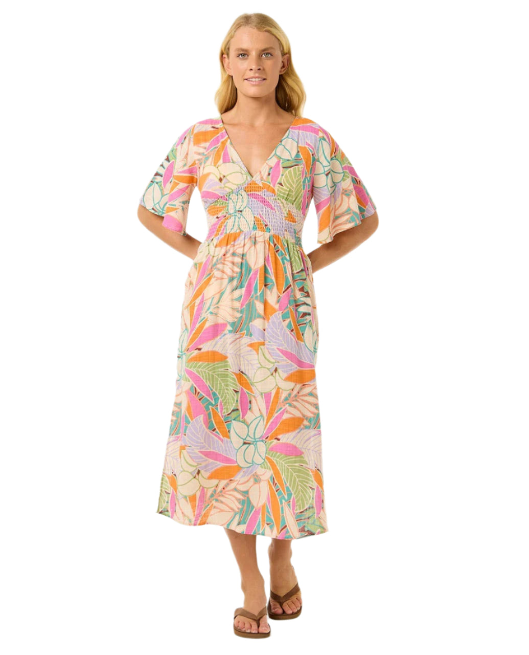 Rip Curl Cala Vadella Midi Dress Multi