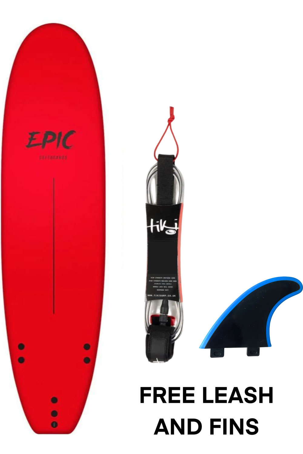 Tiki Epic Softboard Bundle Deal In Red 7'0