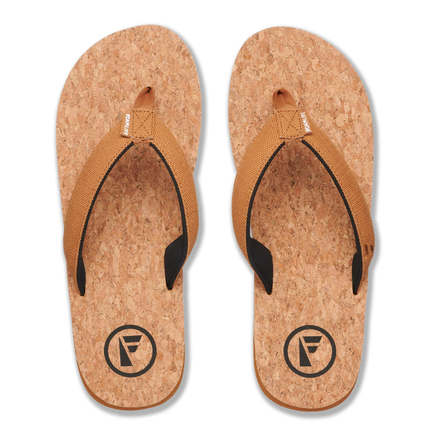 Foamlife Mully Cork Flip Flop Tan