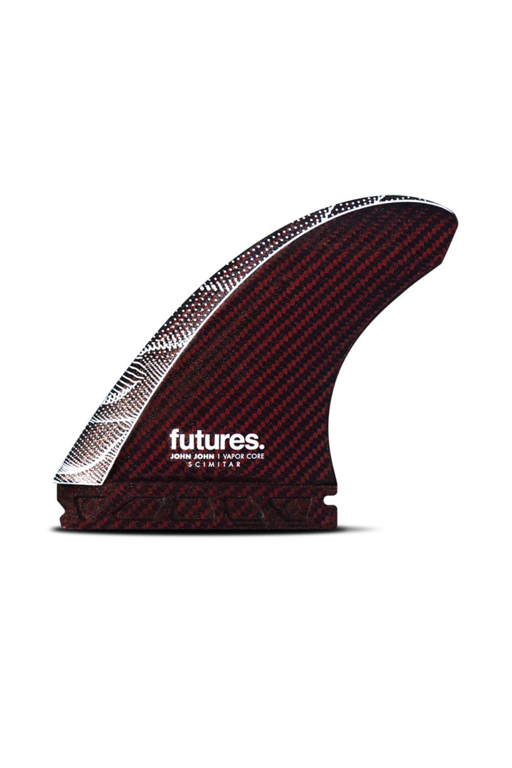 Futures John John Florence Vapor Core Scimitar Surfboard Thruster Fins in Red