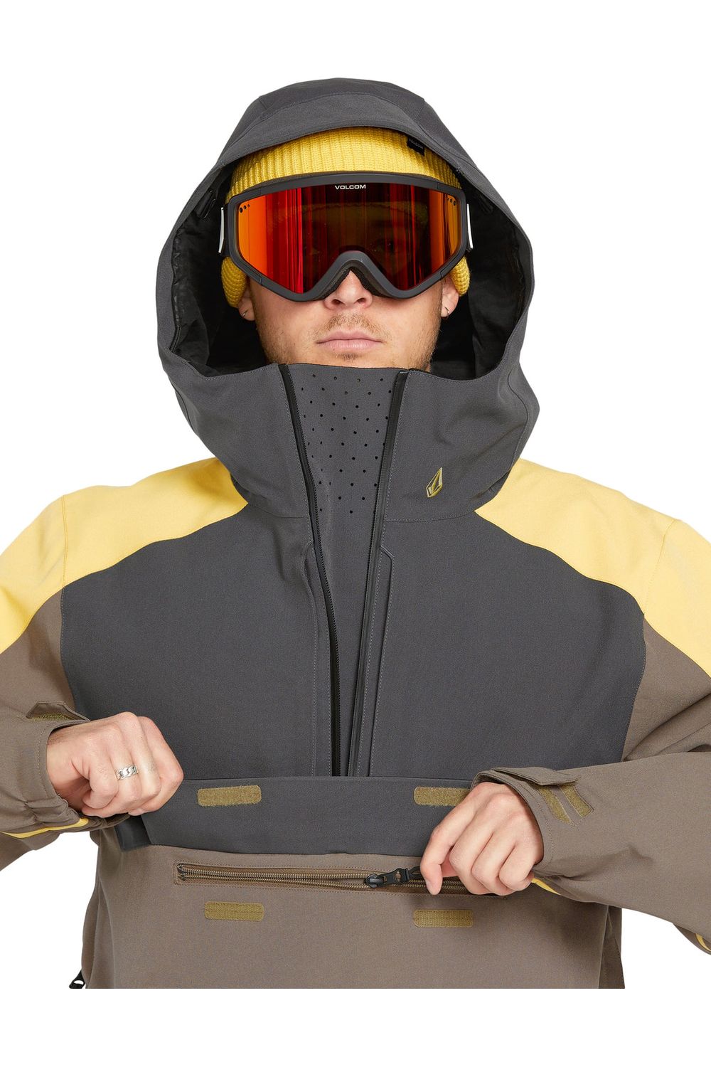 Volcom Brighton Pullover Snow Jacket Chestnut Brown