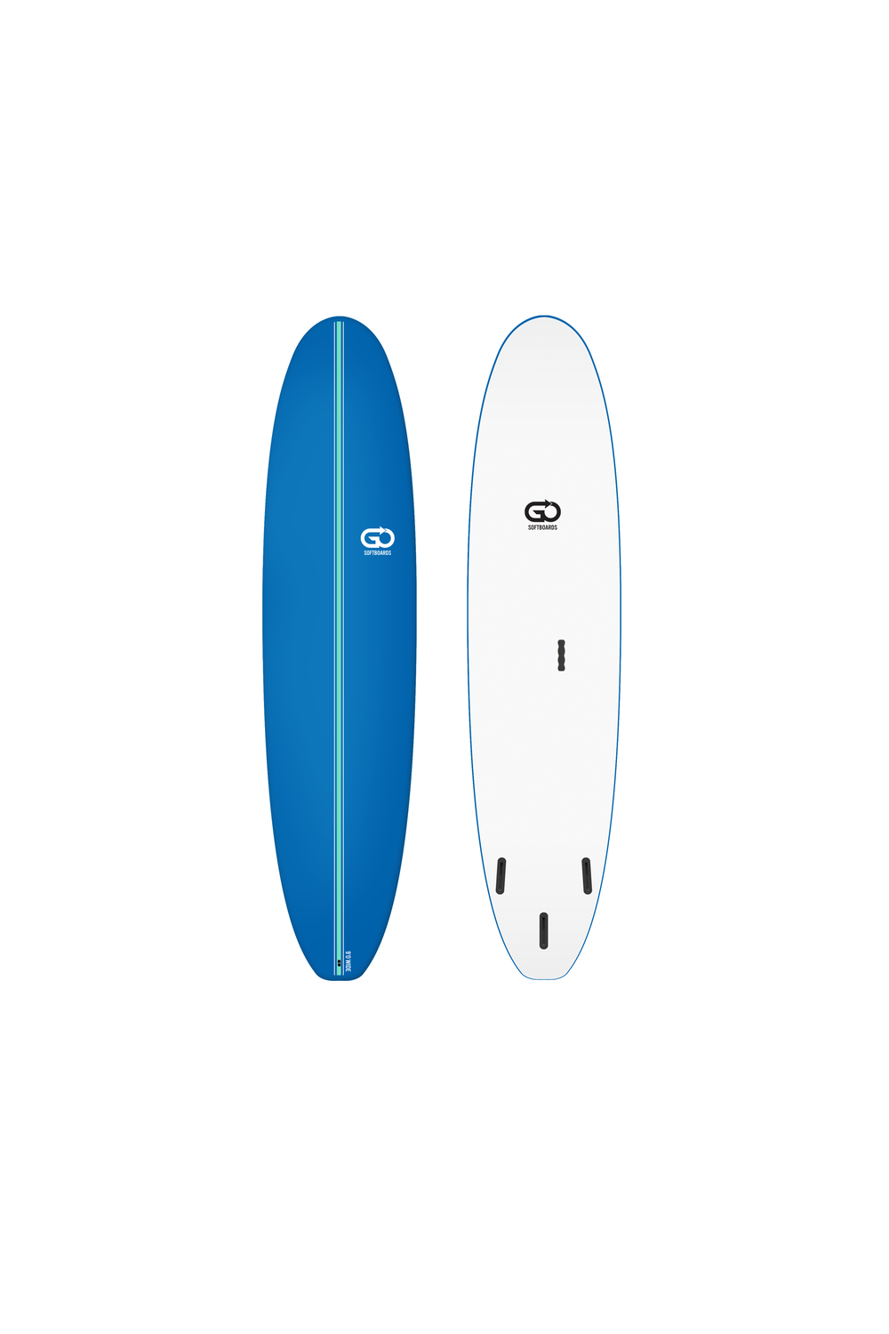 Go Surf Wide Softboard Blue White 9'0