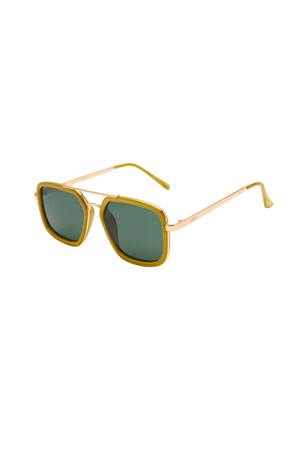 Beige/green and gold coloured sunglasses