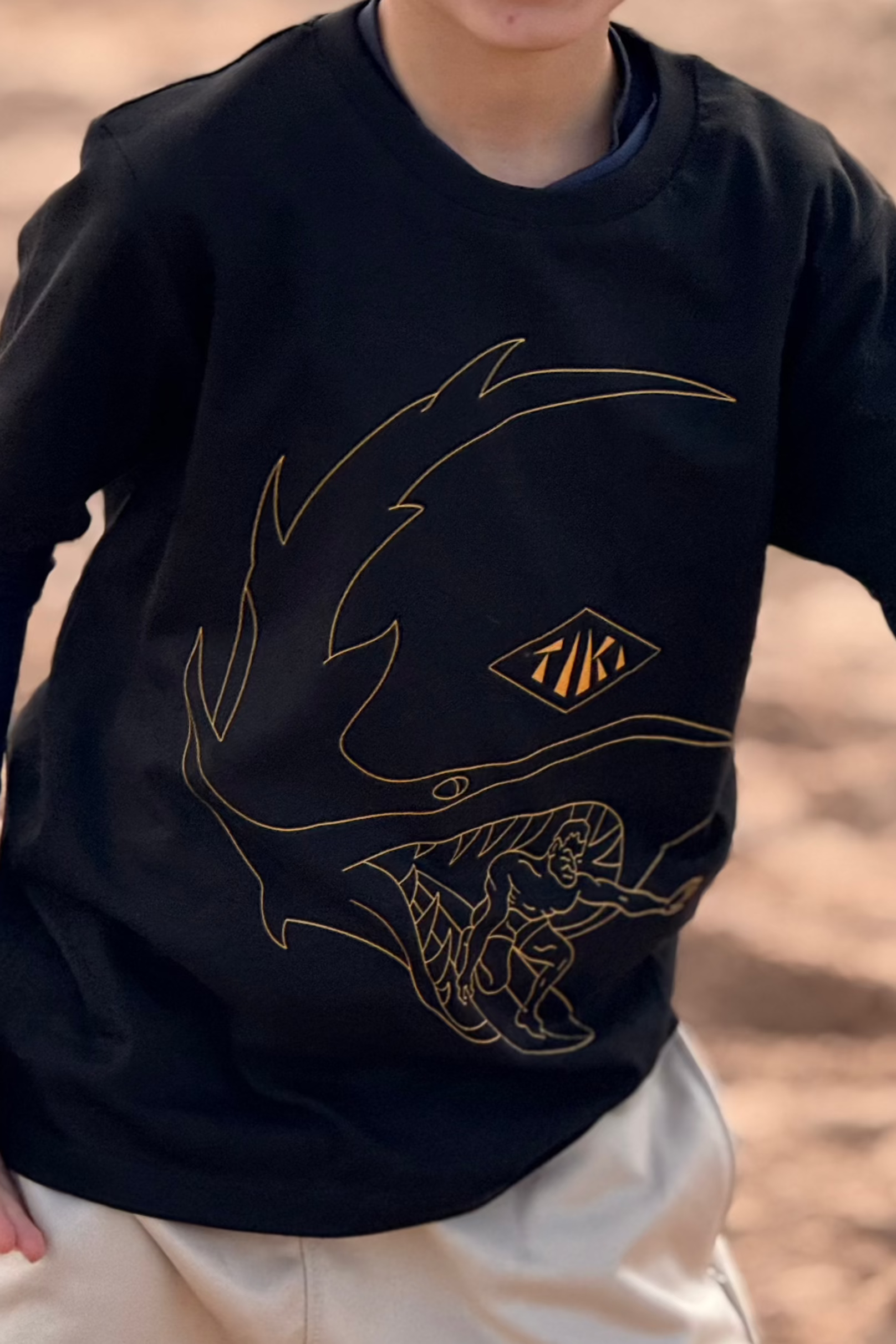 Tiki Shark Mini T-Shirt Black