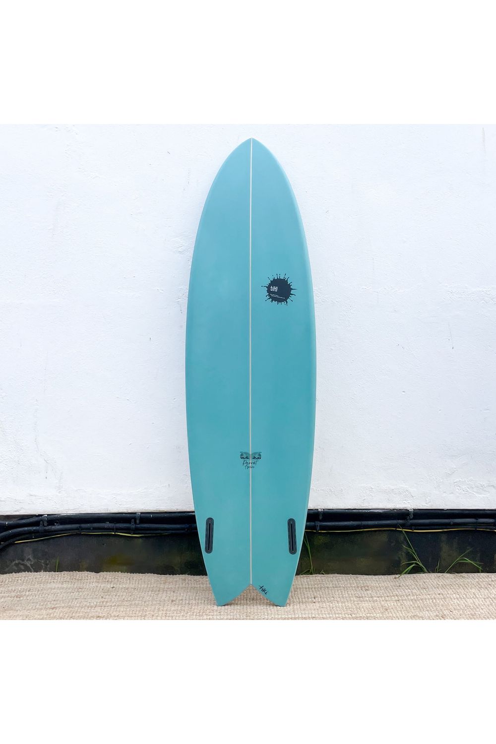 Tiki Custom Surfboard - 6'4 Parrot Twin - Ice Aqua
