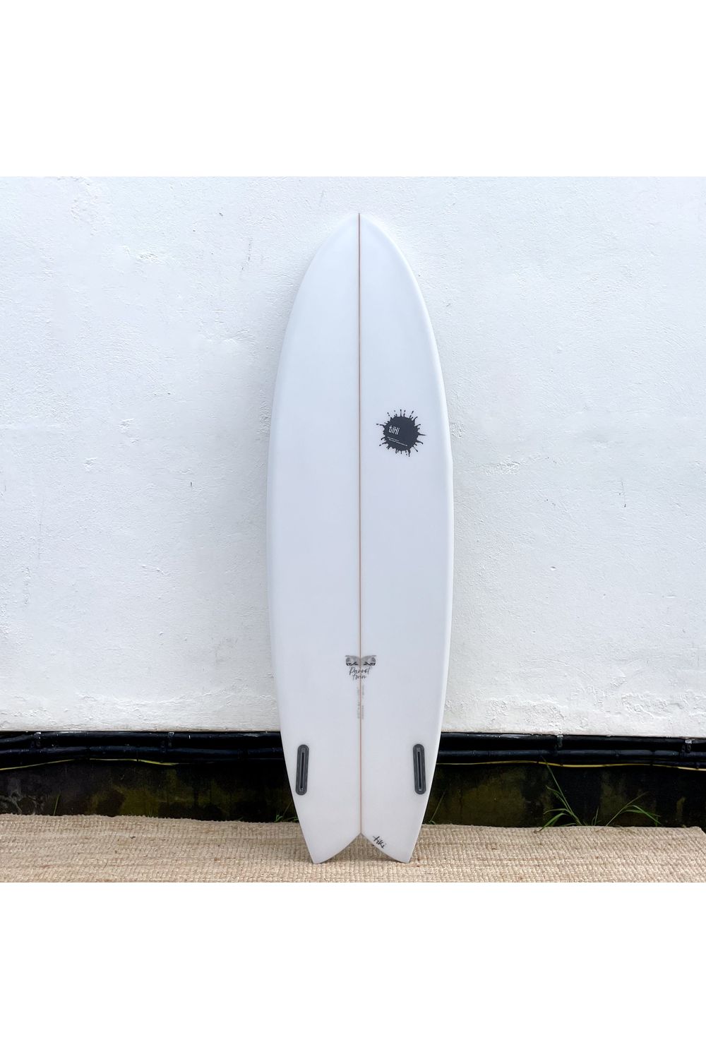 Tiki Custom Surfboard - 6'2 Parrot Twin - Clear