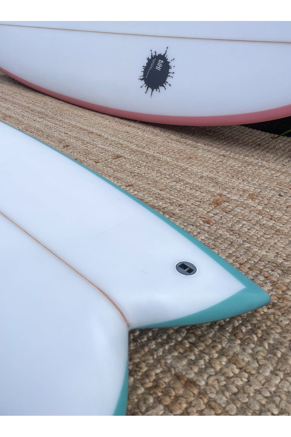 Tiki Custom Surfboard - 6'4 Parrot Twin - Ice Aqua