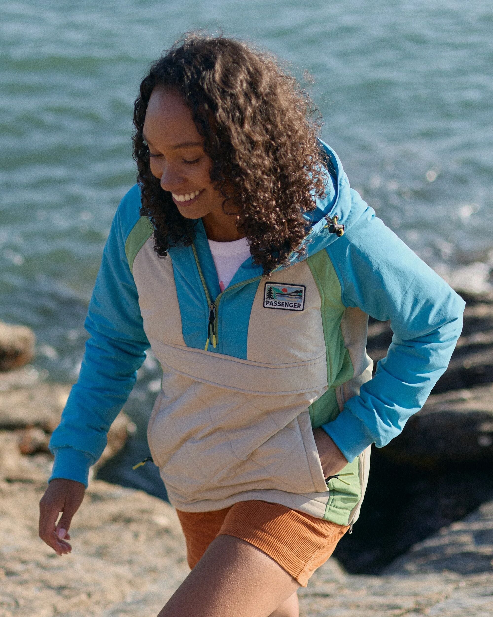 Passenger Ocean 2.0 Recycled Insulated 1/2 Zip Jacket Bluejay/Feather