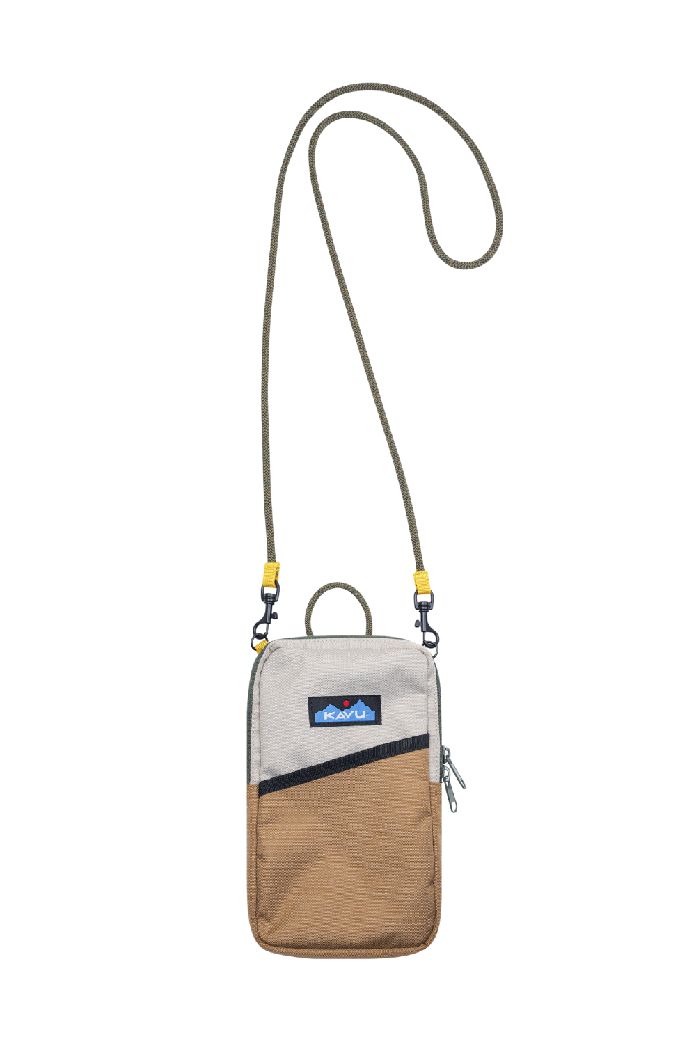 Small rossbody bag in beige with a Kavu label on front