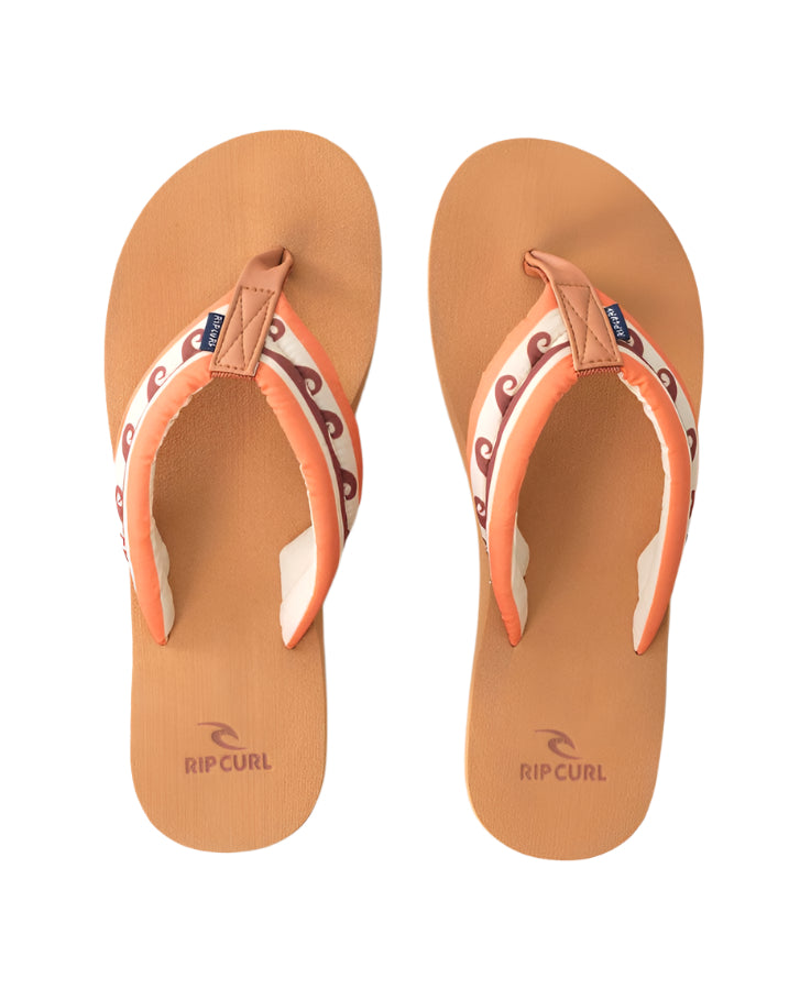 Rip Curl Freedom Plush Bloom Open Toe Flip Flop Brown