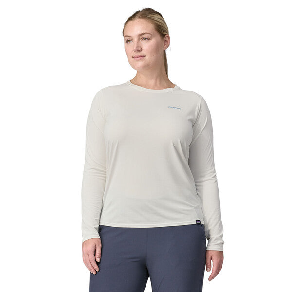 Patagonia Women's Long Sleeve Cap Cool Daily Graphic T-Shirt White