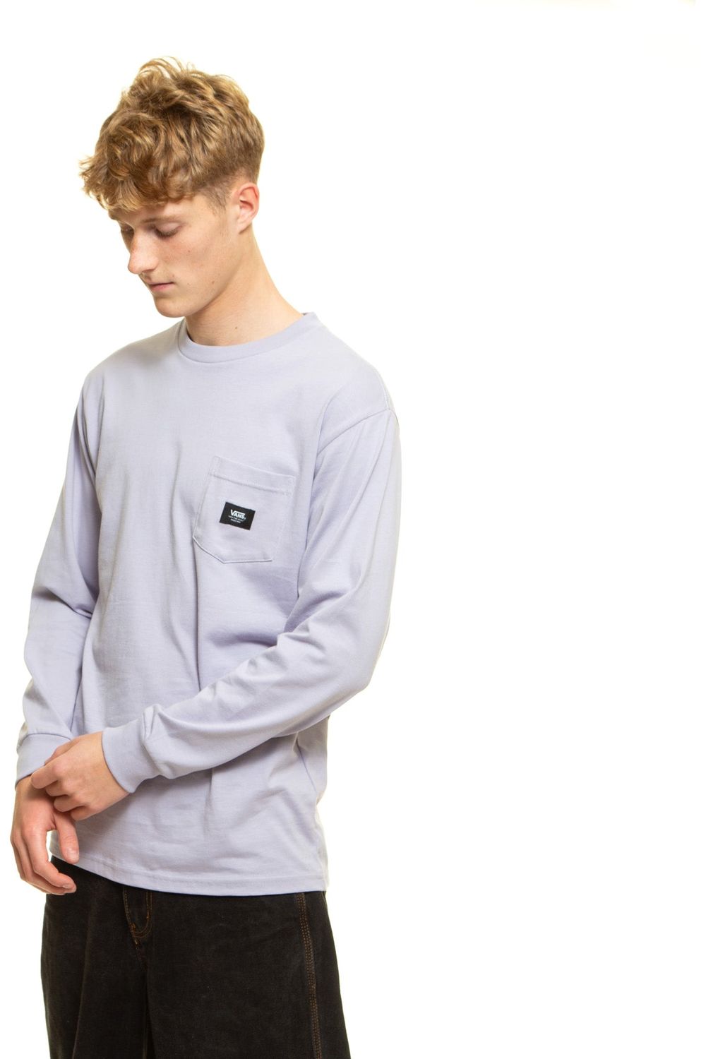 Vans Woven Patch Pocket Long Sleeve T-Shirt Languid Lavender