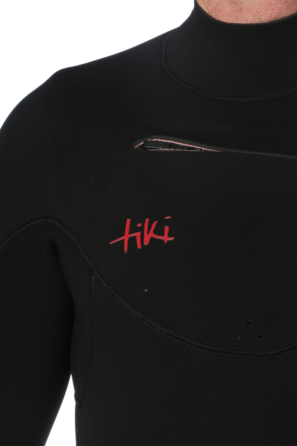 Tiki Zepha Eco 4/3 Mens Yulex Chest Zip Wetsuit Black