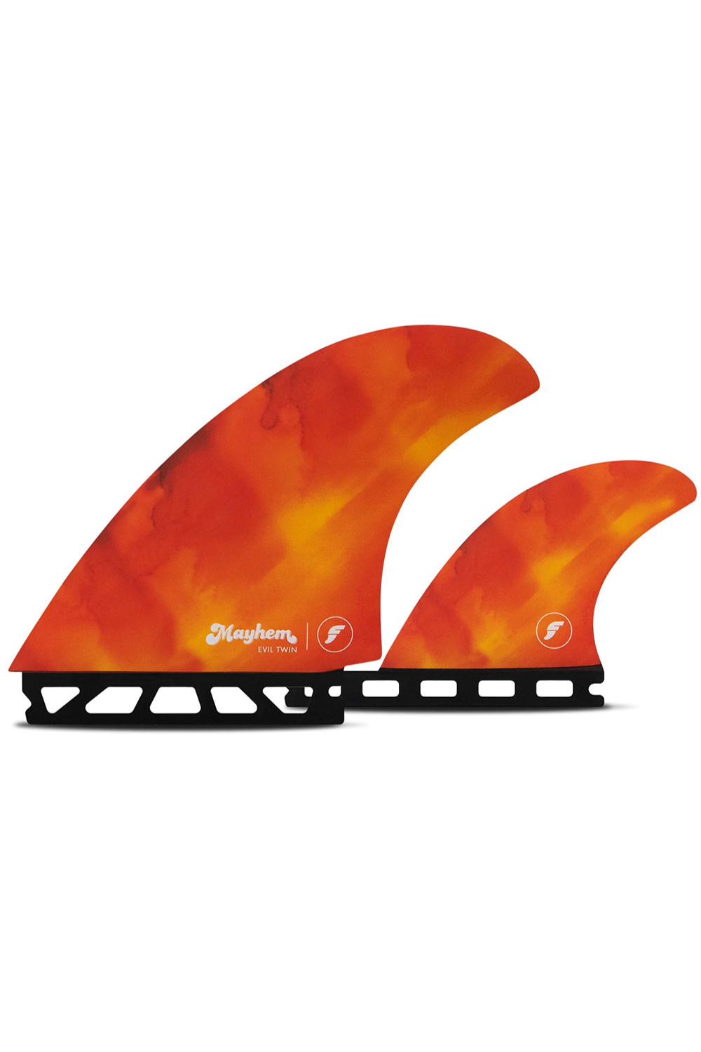 Futures Mayhem Evil Twin + 1 Honeycomb Fin Red/Orange