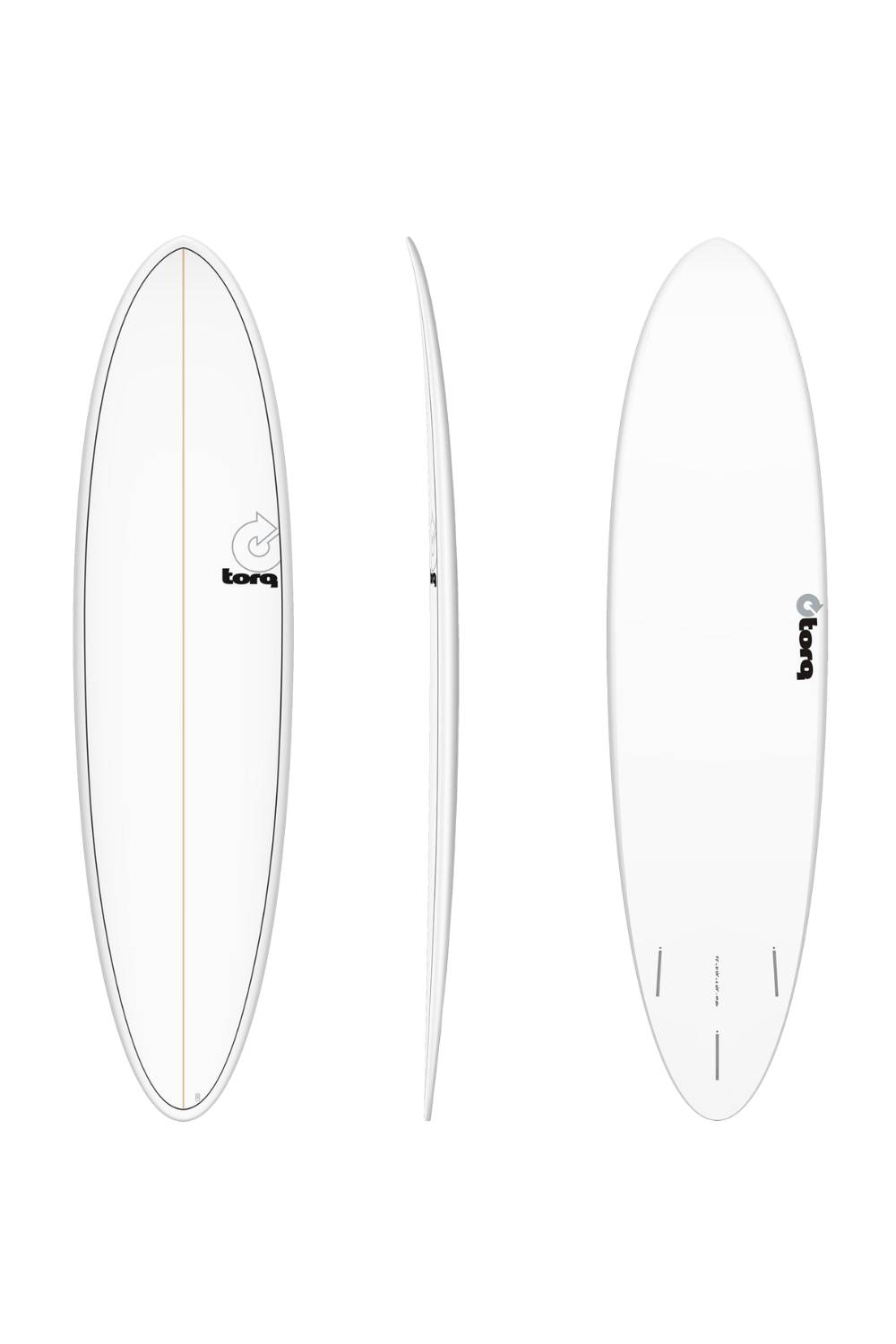 Torq TET Mod Fun Surfboard White Pinline