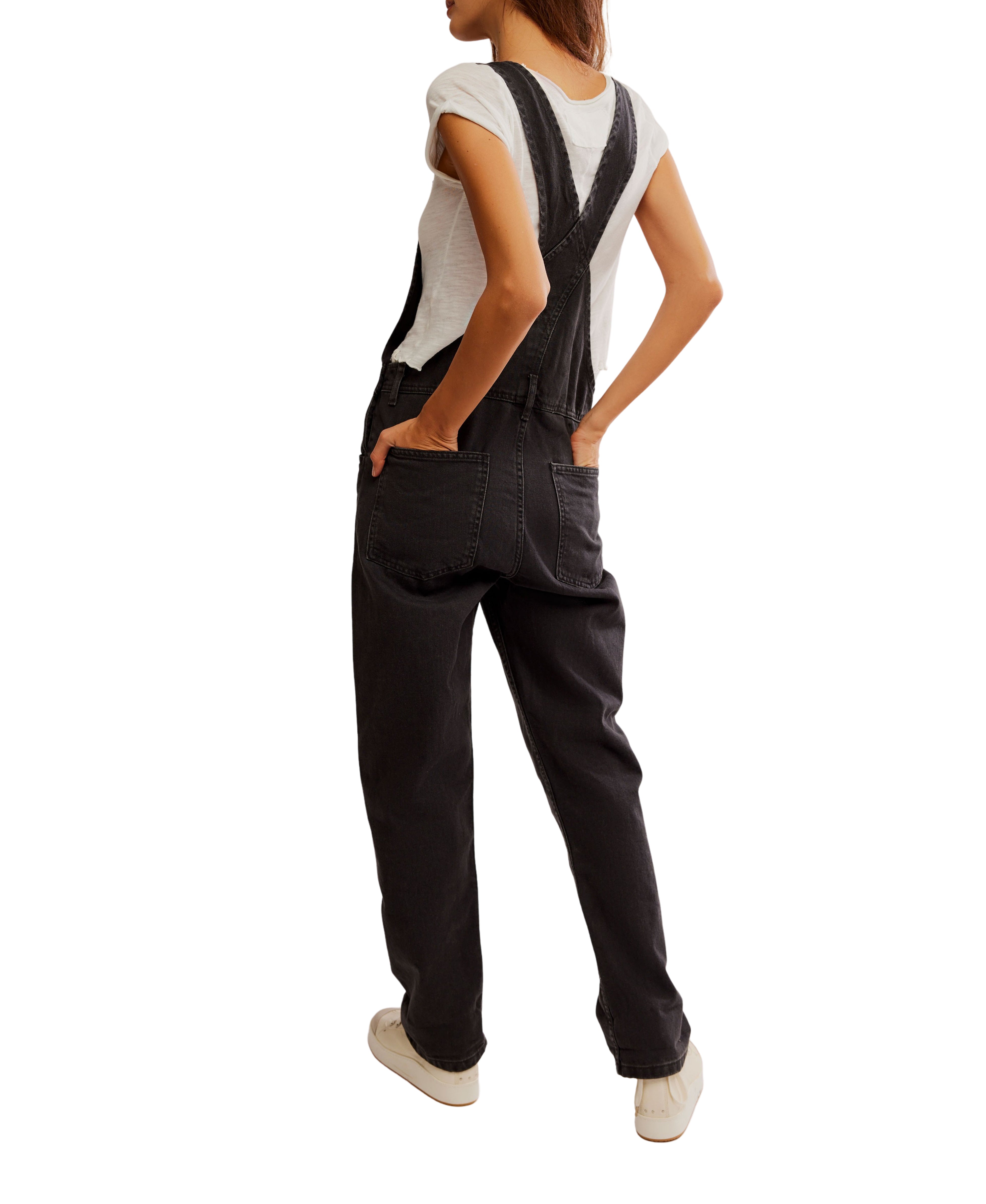 Free People Ziggy Denim Overall Mineral Black