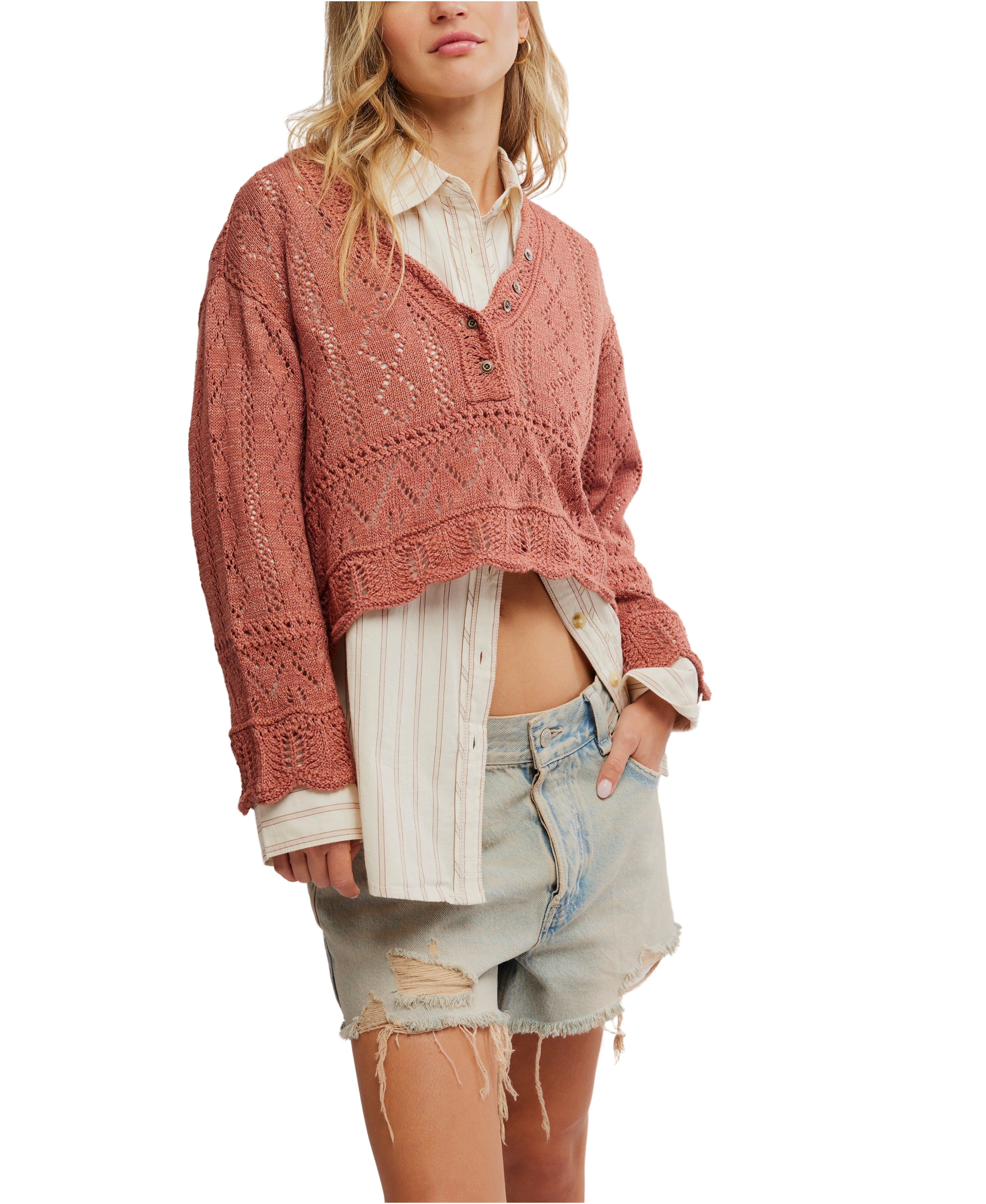 Free people Charlotte Sweater Brown
