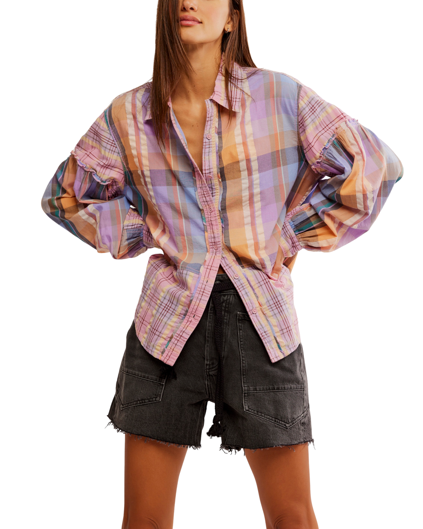 Free people Madras Dreams Top Pink