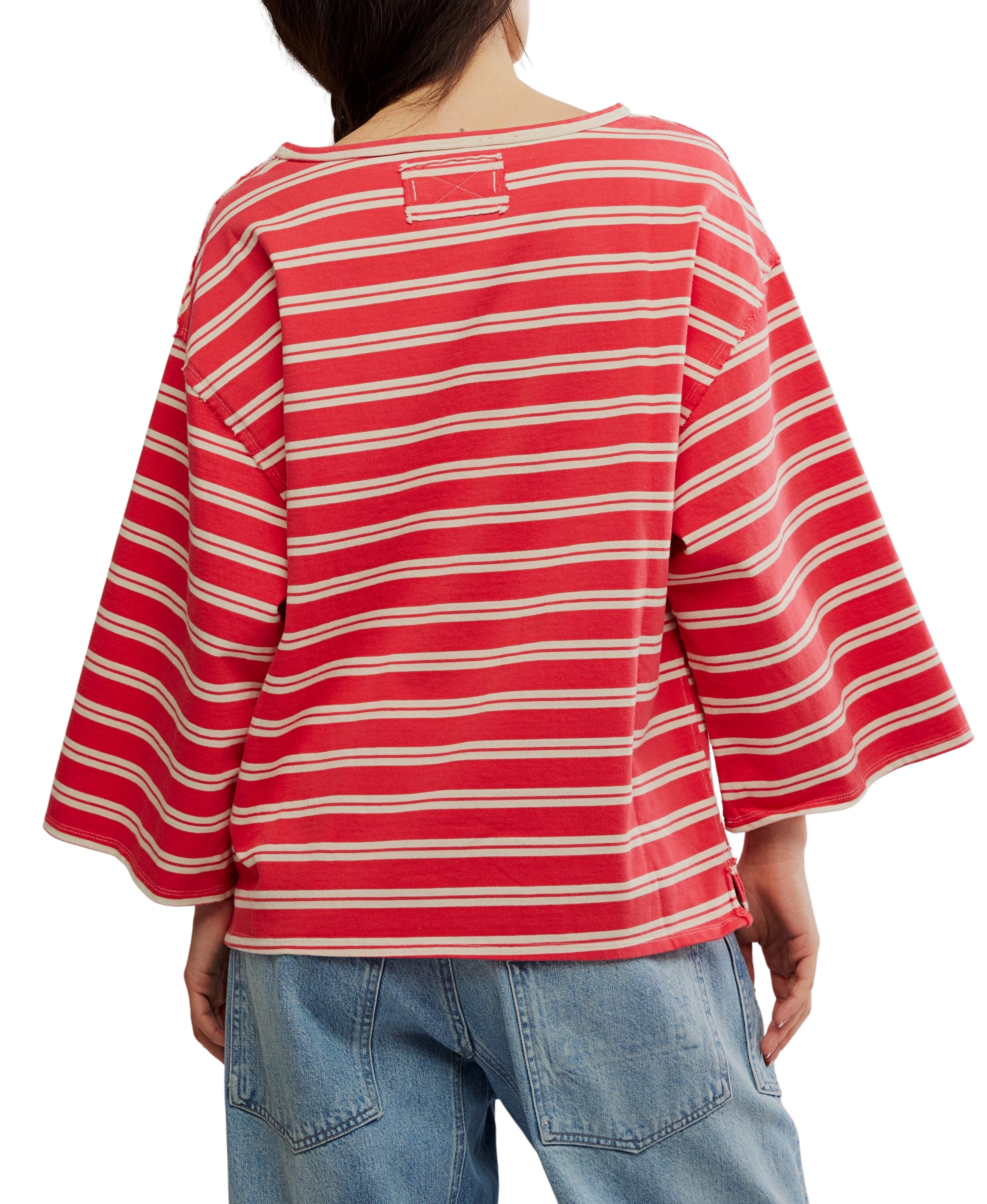 Free people Cest La Vie T-Shirt Red Combo