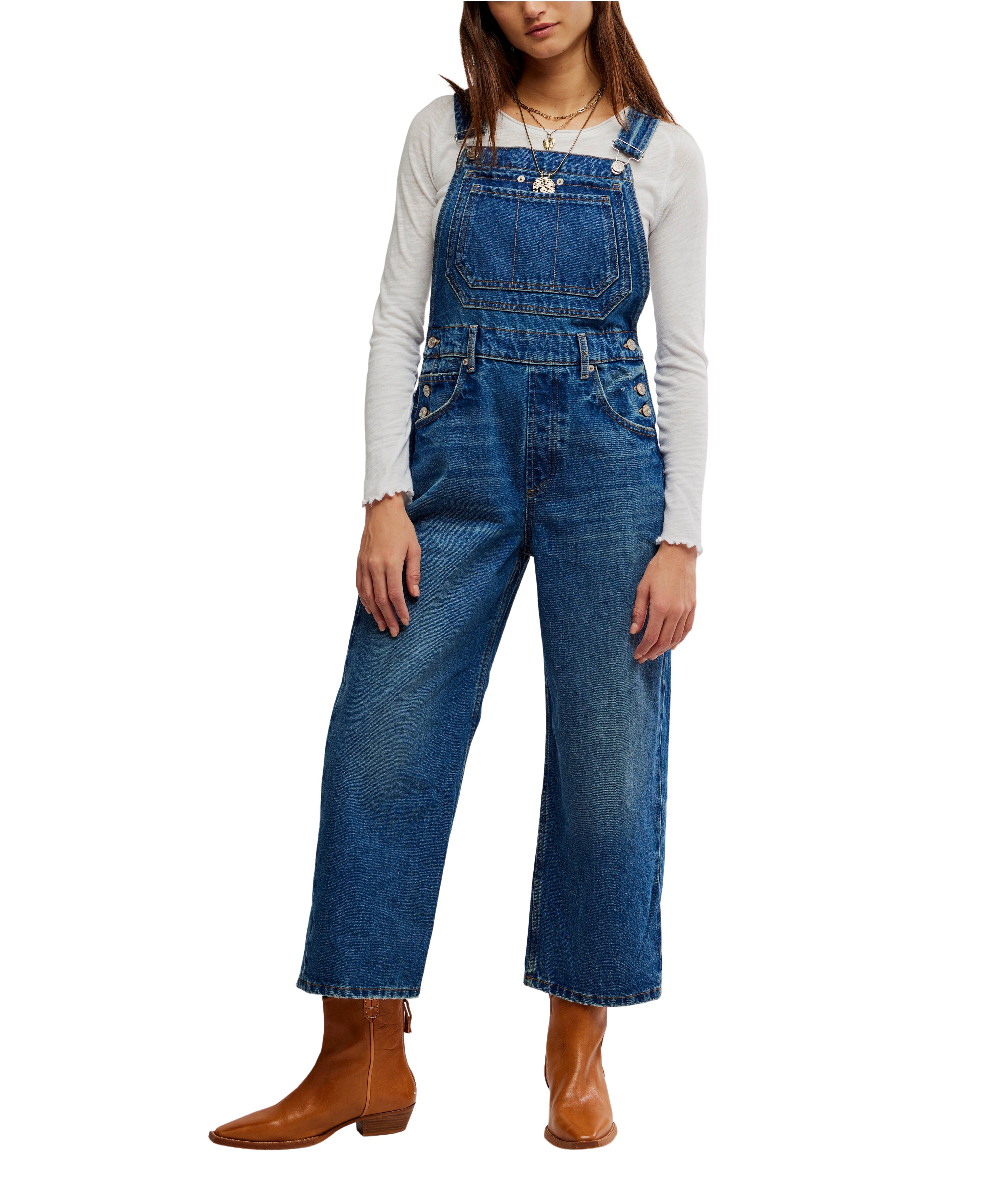 Free people Deep Trance Overall Blue