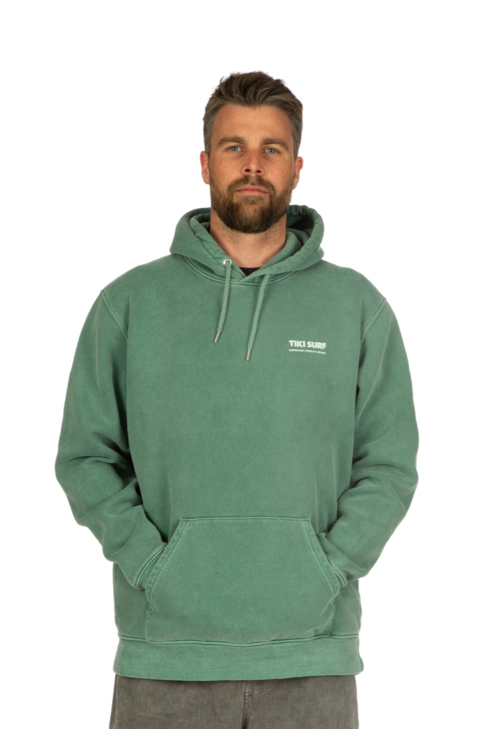 Tiki OG Surf Shop Hoodie Green Wash