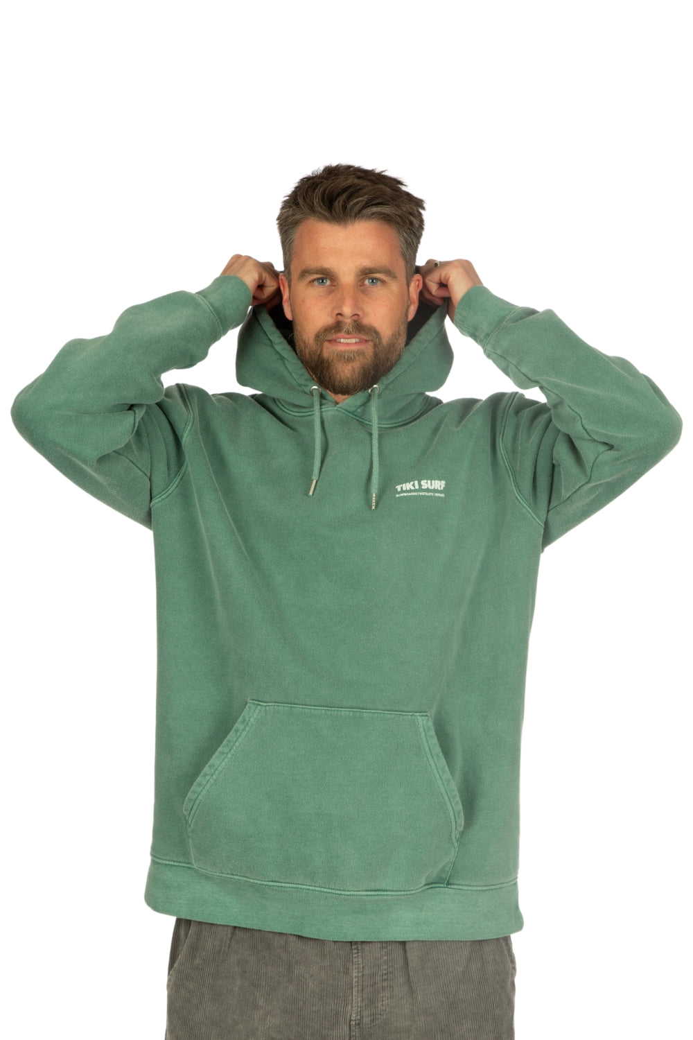 Tiki OG Surf Shop Hoodie Green Wash