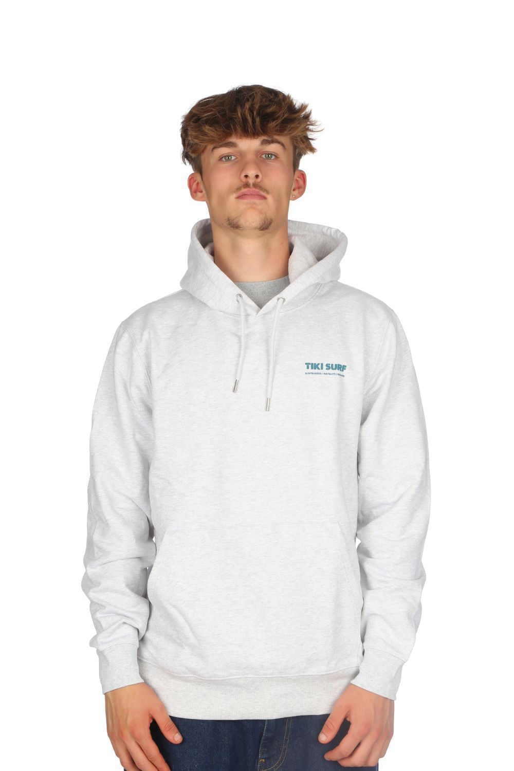Tiki OG Surf Shop Hoodie Cool Heather Grey