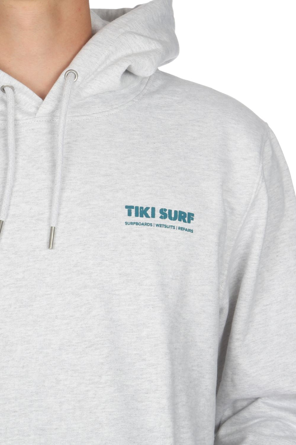 Tiki OG Surf Shop Hoodie Cool Heather Grey