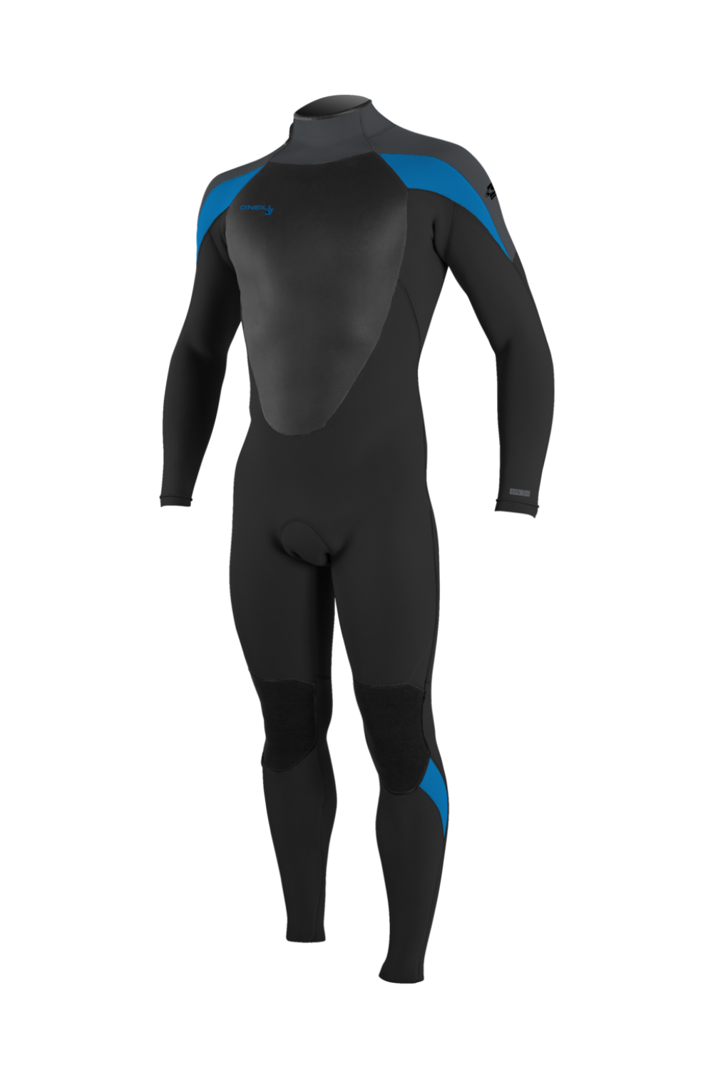 O'Neill Epic 4/3 Mens Back Zip Wetsuit Black/Graphite/Bali Blue