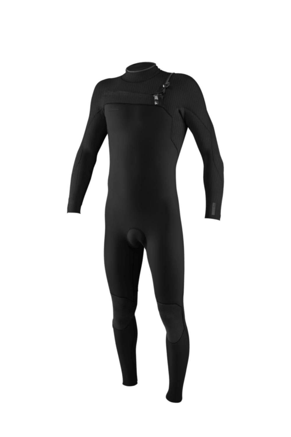 Black O'Neill Hyperfreak 3/2+ Mens Wetsuit with Chest Zip in Black