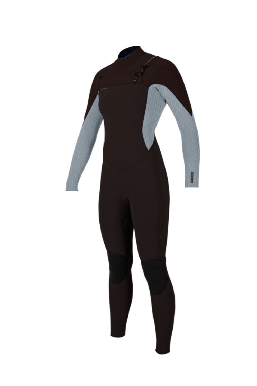 An O'Neill Hyperfreak 3/2+ Womens Wetsuit with Chest Zip in black and grey