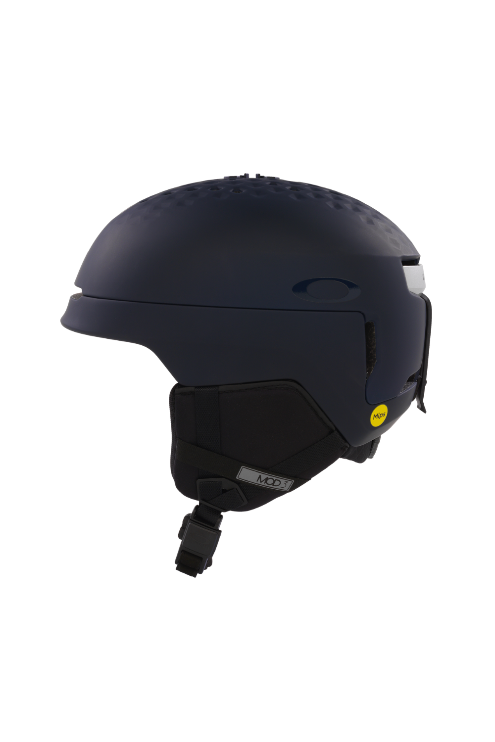 Black ski-/snowboard helmet on a white background