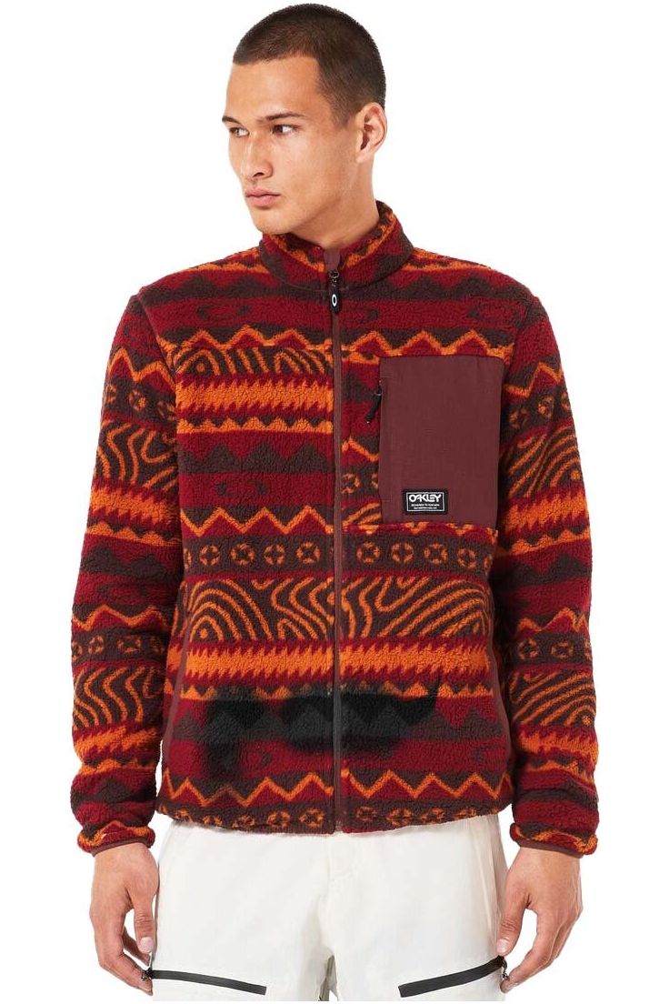 Oakley Mountain Fire Sherpa Fleece Grenache Norway Pattern