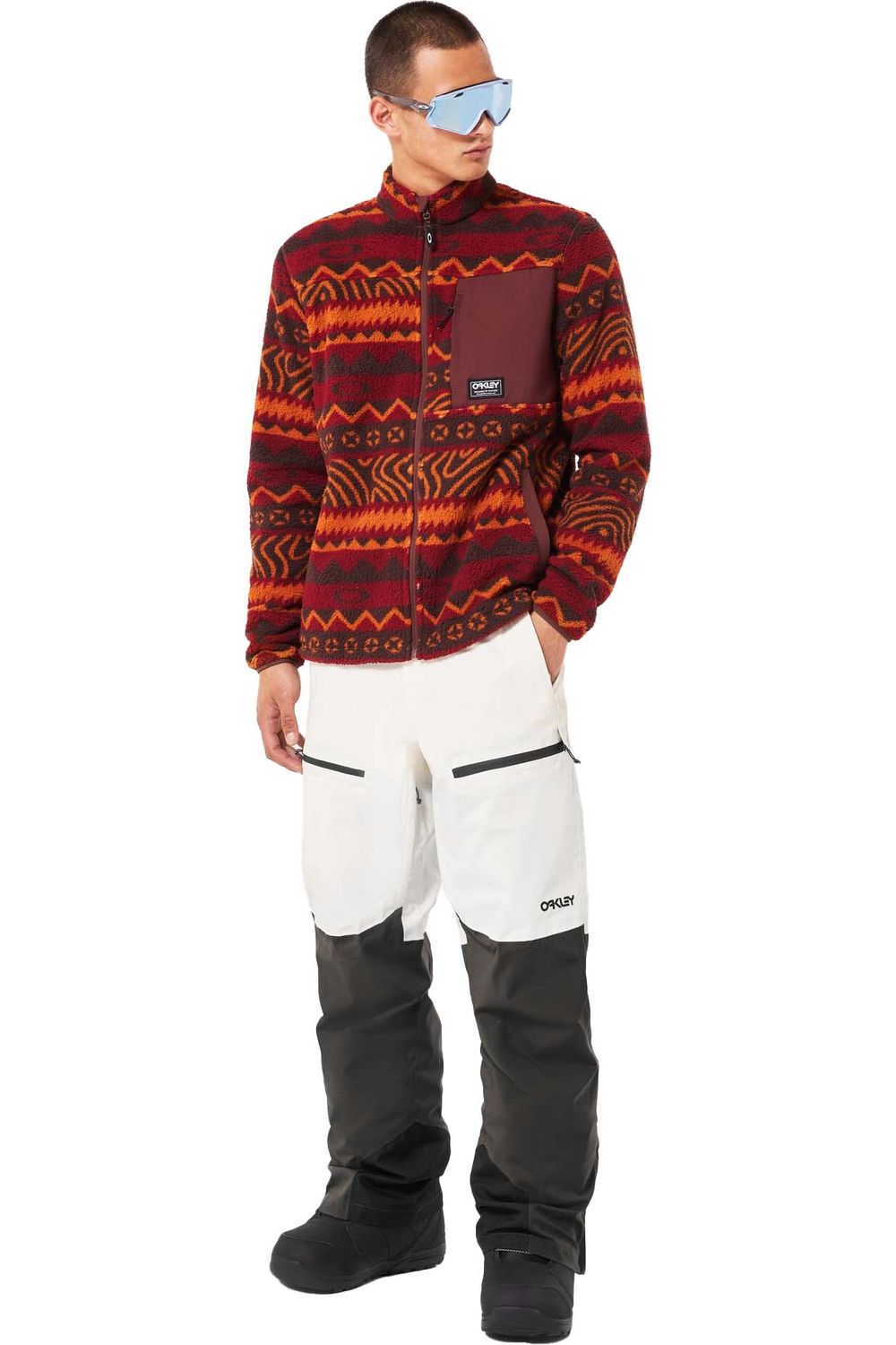 Oakley Mountain Fire Sherpa Fleece Grenache Norway Pattern