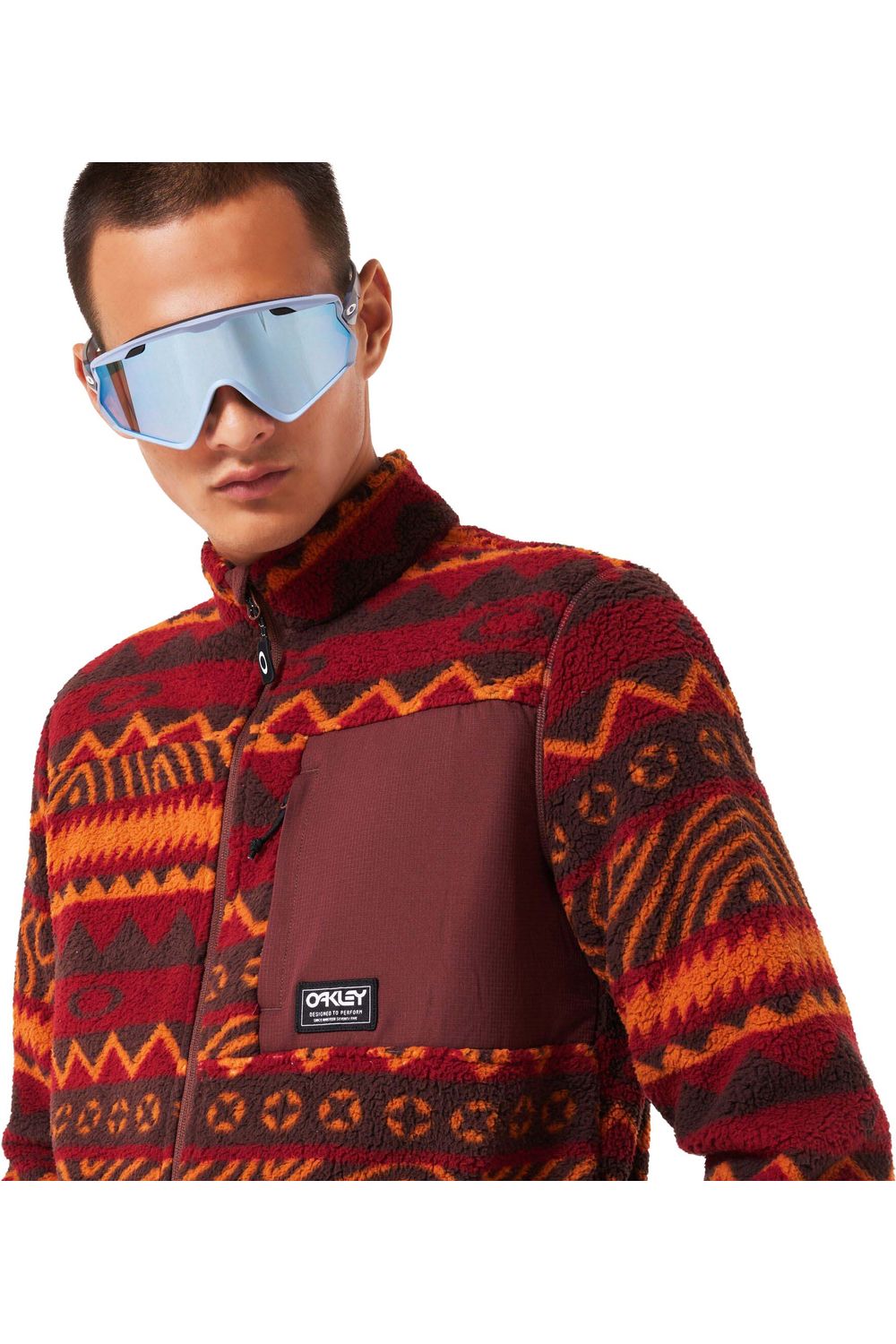 Oakley Mountain Fire Sherpa Fleece Grenache Norway Pattern